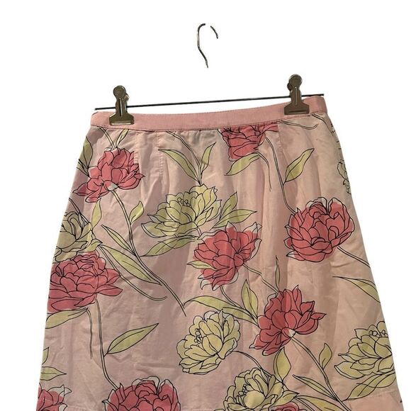 Loft petites light pink floral mini skirt. - Picture 7 of 8